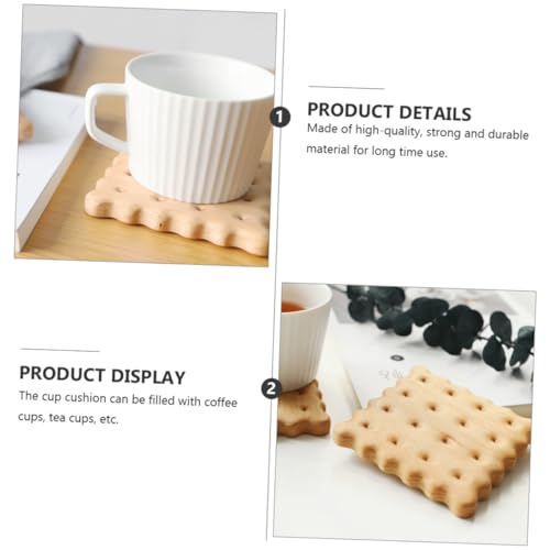 Tasse à thé originale en bois véritable en forme de biscuit à offrir - 8
