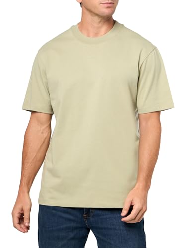 HUGO Men's Small Center Logo Jersey Short Sleeve T-Shirt, Green Tea, Large