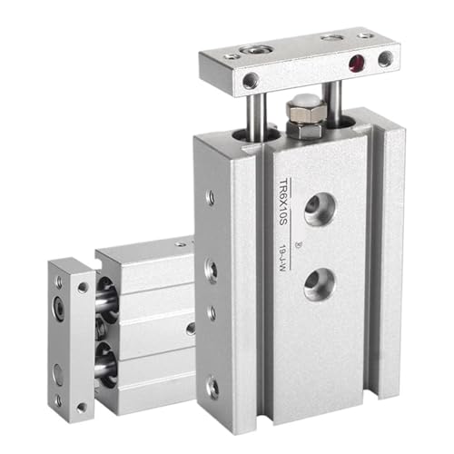 Vérin pneumatique TR double tige en aluminium pour guidage précis