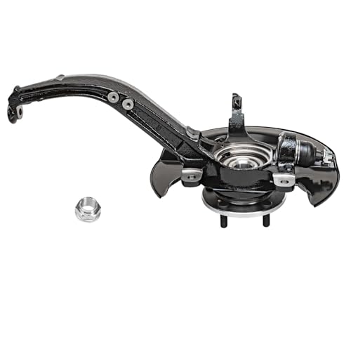 Image of Detroit Axle - 2.4L Front Knuckles Control Arms for 2003-2007 Honda Accord 2004 2005 2006 Steering Knuckles and Wheel Bearing Hub Lower Control Arms Replacement [Manual Transmission]
