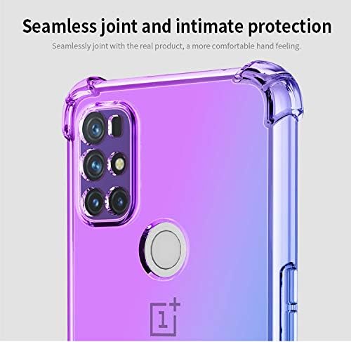 Starhemei for OnePlus Nord N10 5G case, Case for OnePlus Nord N10 5G, Soft TPU Shock Absorption Flexible Gasbag Protection Case Cover for OnePlus Nord N10 5G (Purple&Blue)
