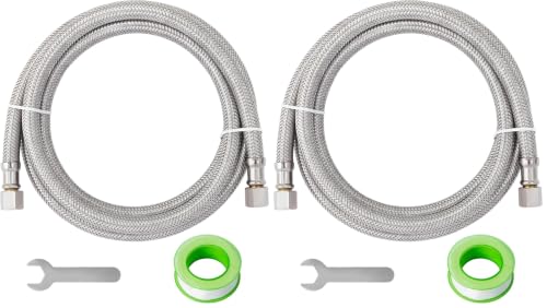 Image of SUNGATOR 5 FT Refrigerator Water Line, 1 /4 inch Comp x 1 /4 inch Comp Ice Maker Hose (Pack of 2)