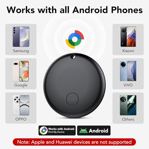 Image of Android Air Tracker, Bluetooth Tracker Tags, Work with Google's Find Hub(Android), Smart Tags for Luggage, Wallet, Vehicles, Keys (Not for iOS) 4 Pack