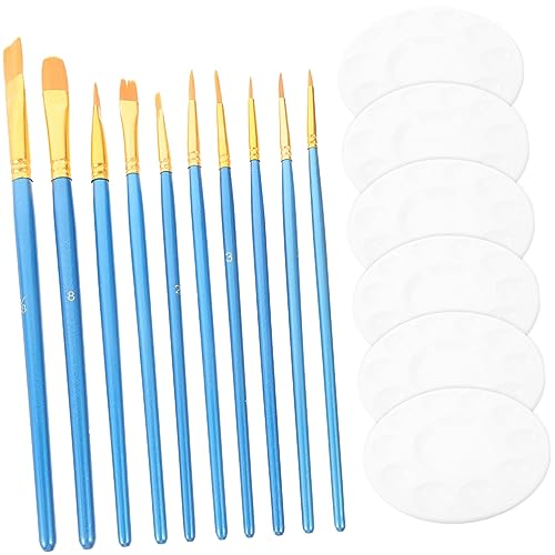 jojofuny 1 Set Watercolor Mixing Trays and Brushes for Painting Art Paint with Paint Brushes Mixing Pallets Artists and Painting Enthusiasts