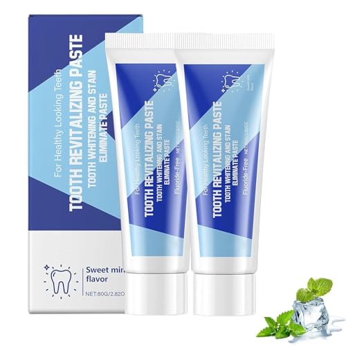 Akcmins Pasta de dientes blanqueadora natural, Akcmins Pasta de dientes blanqueadora intensiva, Pasta de dientes Akcmins, Pasta de dientes quitamanchas, Pasta de dientes sin fluoruro (2pcs)