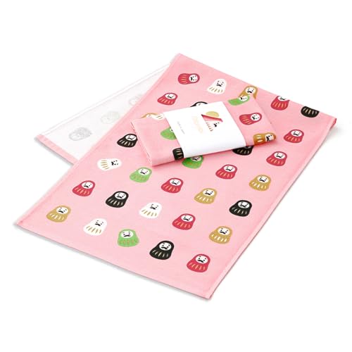 タオル美術館(Towel Museum) 手ぬぐいタオル 日本製 Ofurobi だるまさんがころんだ ピンク 綿100% 約34×90cm 23-5202090
