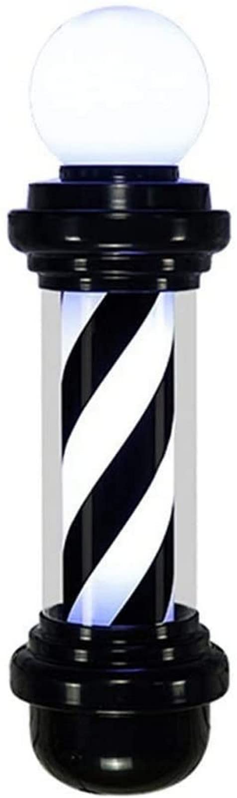 Barbers pole LED étanche avec lanterne extérieure rotative pour enseigne de coiffure
