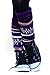 YELETE Fashion Mic Kid's Fun and Cute Legwarmers - Holiday (kids one size, purple)