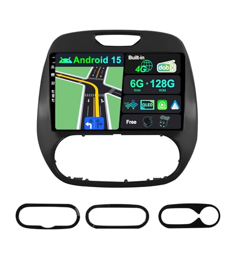 BXLIYER - [INTEGRE 4G Dab] - 6G+128G - Android 15 Autoradio pour Renault Kaptur Captur (2014-2019) - sans Fil Carplay + Android Auto - Caméra + MIC - 2 Din...