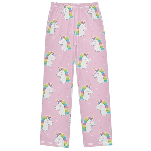 Boy's Pants Rainbow Unicorn Jogger Pants Elastic Waist Long Bottoms Trousers with Pockets 6-14 Years