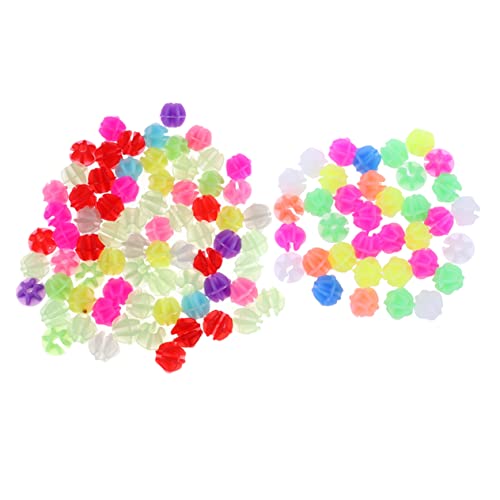 Happyyami 72pcs Assorted Decor Beads Bike Wheel Beads Plastic Clip Wire for Bike Wheel Decorations