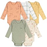 Gerber Unisex Baby 6 Pack Long-sleeve Onesies Bodysuit, Fall Fun, 6-9M