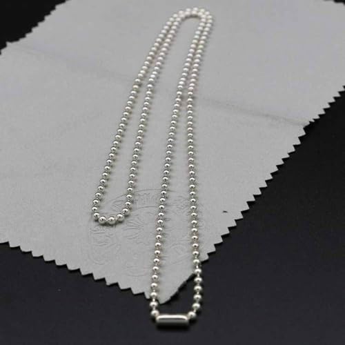 Perles de bouddha collier bijoux en argent chaîne pull long épais - 4