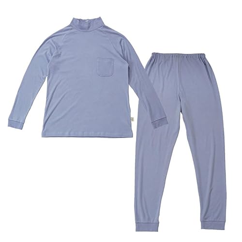 moun プルオーバー メンズパジャマ 綿モダール 日本製 Lサイズ(ブルー) 京都府 京田辺市