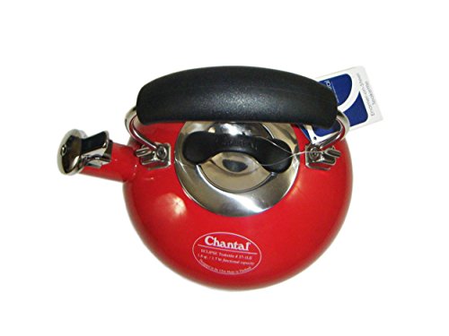 Chantal Eclipse Enamel On Steel Teakettle - 1.8 Quart - Red #TOP2