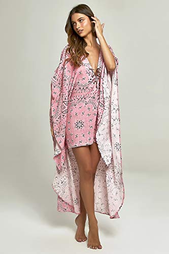 Kaftan Maresias Estampa Bandana Pink Tamanho:Único