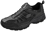 Skechers Sport Men's Afterburn Memory Foam Strike On Training Shoes, Black/Black, 9 M US