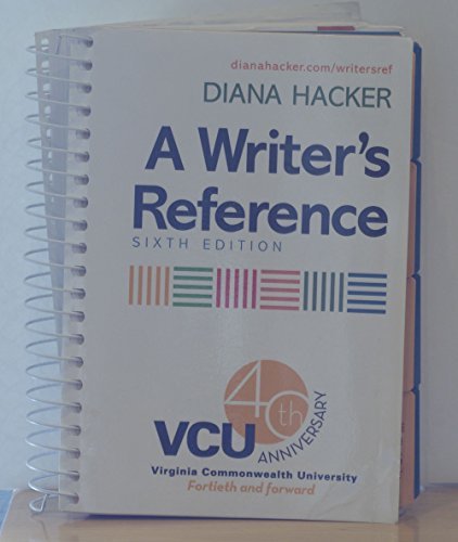 A Writer's Reference, VCU Custom Edition, 40th ... B01K3PZ3X0 Book Cover