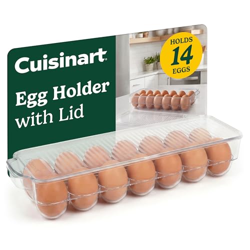 Best Brands Cuisinart Egg Holder for Fridge Holds 14 Eggs Stackable