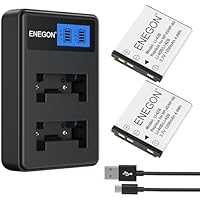 ENEGON NP-45 NP-45A NP-45B NP-45S Batería (2x1200mAh) y Kit de