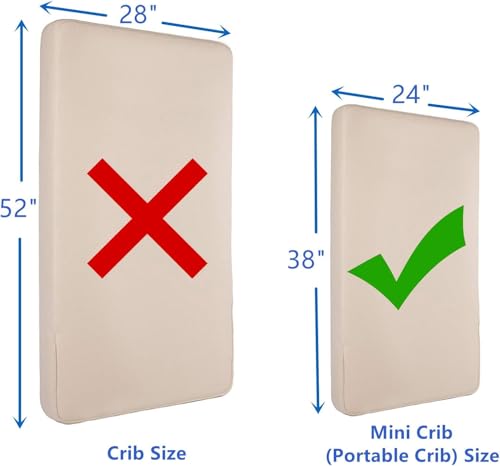 Image of American Baby Company 2 Pack 100% Natural Cotton Fitted Mini Crib Sheets 38 inch x 24 inch - Soft & Breathable Small Nesting Portable Sheets, Fits Pack N Play Mattresses, Bear and White, for Boys & Girls