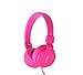 Kids Headphones Girls,On-Ear Comfortable Foldable Headphones for Kids,Lightweight Stereo Kid Headphones for Girls,Childrens Headphones for Cellphone PC Laptop Tablet MP3/4(Pink)