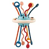🍃【Sicheres Material】Montessori Pull String Spielzeug hat EN71 & CE-Zertifizierung in der EU bestanden. Hergestellt aus lebensmittelechtem Silikon und ABS-Material, BPA-frei, mit rundem und glattem Rand, kann weiches und flexibles Spielzeug die Beschwerden des Babys während des Zahnens lindern, die Emotionen des Babys beruhigen und das Baby mit Vertrauen kauen lassen.