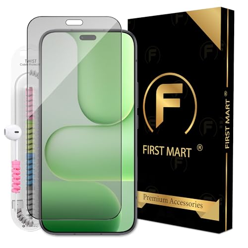 Image of FIRST MART Matte Anti-Glare Tempered Glass for Honor 600 Lite With Installation Kit | Military-Grade Gaming Screen Protector & Cable Guard | Edge to Edge Coverage | Black