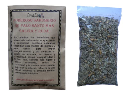 Poderoso sahumerio de Palo Santo, Salvia y ruda - Bolsa de 50 Gramos Cover