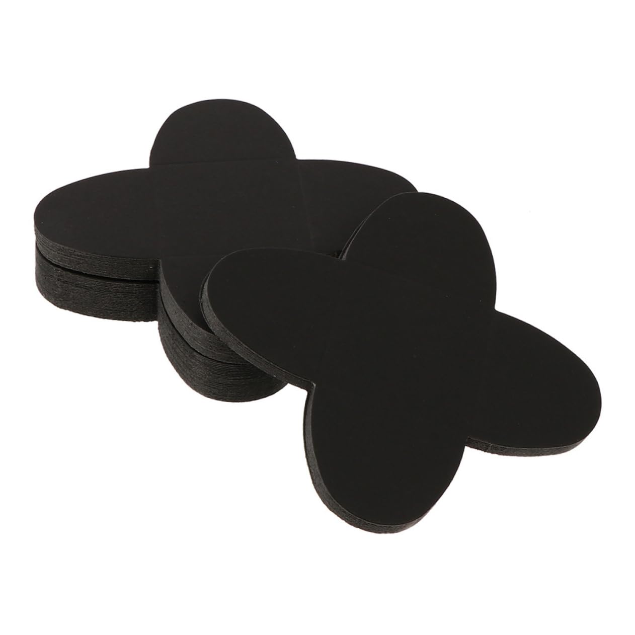 OFFSCH 100pcs Chocolate Paper Pad Tray Chocolate Compartment Layer Serving Oh Wrapped Thick Tray Paper Black