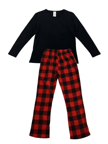 YUSHOW Schlafanzug Jungen Lang Zweiteiliger Mädchen Fleece Winter Langarm...