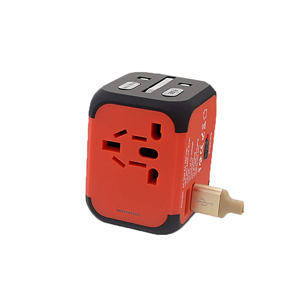 Uniwersalny międzynarodowy adapter podróży, zasilacz światowy, ładunek Usb. Porty Podróżuj Adapter Converter (Color : C, Rozmiar : 4USB5.5 * 6.5cm)