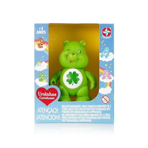 Brinquedos Estrela - Boneco Vinil Ursinhos Carinhosos, Boa Sorte, Verde, 7,5 cm