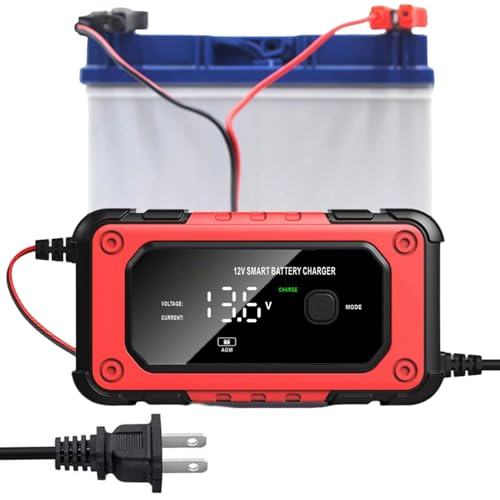 Jump Starter – Batería Jumper Starter portátil, cargador de red 12 V 6 A, pantalla LCD automática para camiones marinos, motocicletas, ATV Garage en borde de carretera
