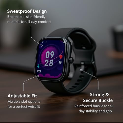 Image of Kapture Straps Compatible with Redmi Watch Move, Redmi Watch Move Strap TPU Watch Straps - Quick Release Watch Bands Soft Waterproof for Men Women (Grey-Black)