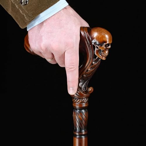 Elegante bastón de madera tallada con animales para mayor comodidad y apoyo, regalo asequible para hombres y mujeres