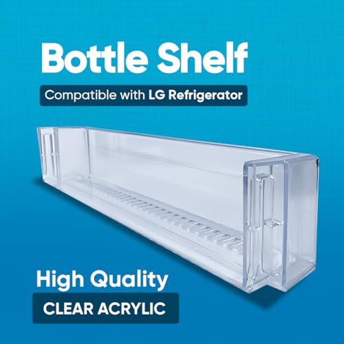 Image of Fridge Bottle Shelf | Compatible with LG Single Door Refrigerator (200L+) | Clear Bottle Rack | Part Number: MAN619282