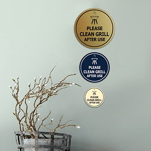Panneau bleu Please Clean Grill After Use de taille M pour barbecue - 2