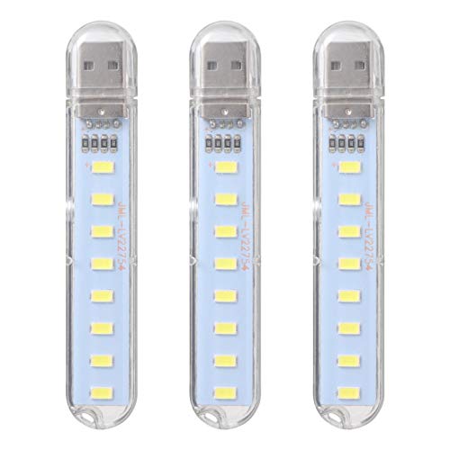 OSALADI Plug in LED Light 3 Pcs Portable USB Veilleuse Lampe Décorative Mini Lampe pour Chambre De Voiture (Lumière Blanche) Cover