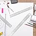 CHAYUFUN 3 Pack Stainless Steel Ruler Set, 6, 8, 12 Inch Metal Rulers, Steel Rulers Metric Ruler, Easy to Read, mm, Sturdy and Durable Straight Edge for Drawing, Home, Office, Engineering