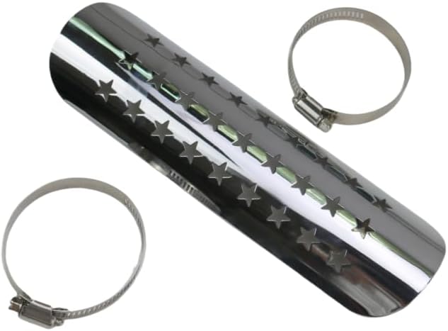 Chrome Motorcycle Exhaust Heat Shield Heel for Yamaha Kawasaki Cruiser Harley Honda