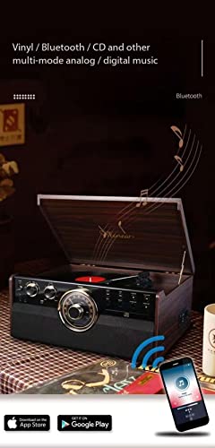 AZBUY Tourne-Disque Vinyle Multifonction rétro LP Disque Vinyle CD Radio Tout-en-Un Haut-Parleur Bluetooth - Les Beatles, Paul McCartney, John Lennon, RIngo Starr, George Harrison AZBUY Tourne-Disque Vinyle Multifonction rétro LP Disque Vinyle CD Radio Tout-en-Un Haut-Parleur Bluetooth – Image 5