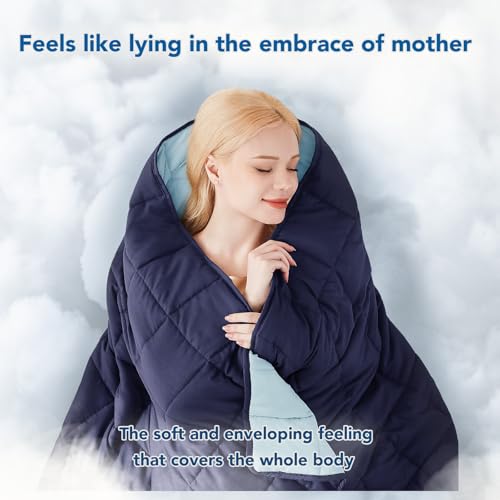 Topcee Weighted Blanket for Adults (15 lbs, 60" x 80") Queen Size Soft Cooling Heavy Blanket Sleeping, Apply to 130-160 lbs Body, Thick Breathable Blanket with Glass Bead, Easy Care