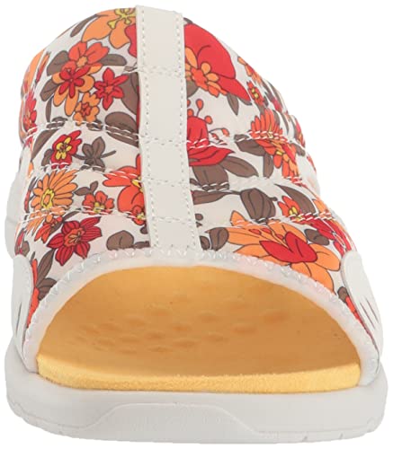 Easy Spirit Womens Flat Sandals, White Multi, 7 Wide Us #TOP1