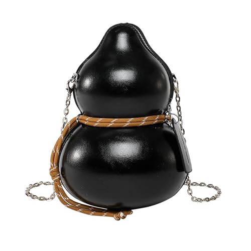 Sac à bandoulière gourde en polyuréthane d'exception avec chaîne fine