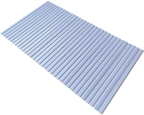 ミエ産業 軽量シャッター式 風呂ふた 製品サイズ(約)70×82cm ブルー 防カビ加工 日本製