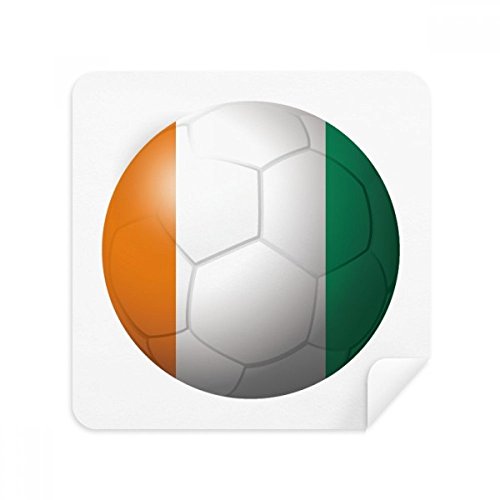 Chiffon de nettoyage football Côte d'Ivoire en suède pour écran de téléphone x2