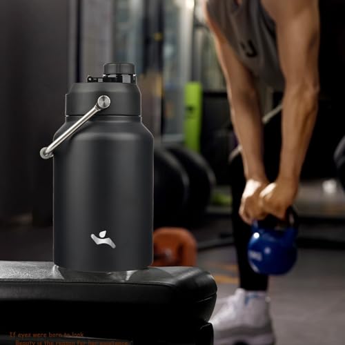 Image of Konokyo 64 oz Insulated Stainless Steel Water Bottle Jug with Handle