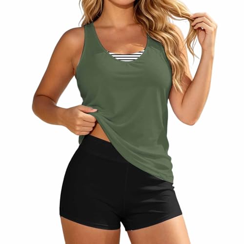 Bikini trois pièces avec cache-maillot pour femme masquant le ventre avec style