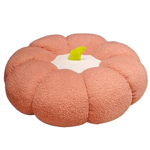 Soft Plush Floor Pillow, Thick Round Cushion for Chair Sofa Bedroom Cozy Cushion for Living Room Reading Fence Decorative Stool for Indoor Garden Use (Pink